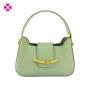 Custom Logo Korean Fashion Green Vegan Leather PU faux leather Shoulder Tote Bags Ladies women Handbags