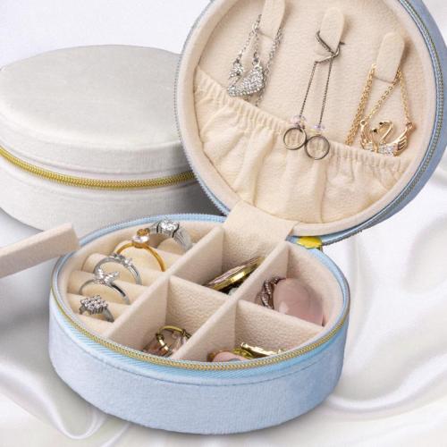 Fashion Portable Small Jewelry Boxes Travel Earrings Necklace Ring Organizer Storage Case Velvet Jewelry Box