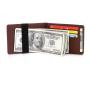 ZHF012 Men's Fashion Wallet RFID Cross Pattern Card Bag PU Card Clip Korean Creative Elastic Band US Dollar Clip Wholesale