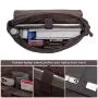 Lovevook Waterproof Anti-theft Retro Vintage Leather Work Large Capacity  business Messenger Bags men Briefcase laptop bags