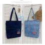 Wholesale Simple Shoulder Bag New Custom Denim Shopping Handbag Female Japanese Korean Style Students Canvas Bag