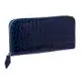 Fashion women hand purse luxury crocodile embossed pattern pu leather rfid blocking wallet purse bag for travel