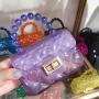 2024 New women's bag small square bag pvc ladies solid colour jelly handbag crossbody shoulder bag fashion ladies handbag