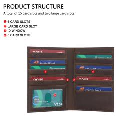 Factory Custom Logo Card Holder Wallet Promotional Card Holders For Slim Wallet Full Grain Genuine Leather Crazy Horse Leather
