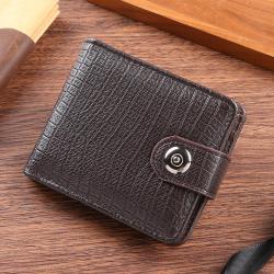 Wholesale of men's PU leather wallets Short style hot-selling card holders. Fashionable foreign trade men's money clips