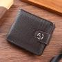 Wholesale of men's PU leather wallets Short style hot-selling card holders. Fashionable foreign trade men's money clips