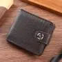 Wholesale of men's PU leather wallets Short style hot-selling card holders. Fashionable foreign trade men's money clips