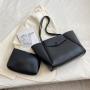 Pure Bucket Bolsas Para Mujer Handbag Tote Bag Large Capacity Tote Bolsos-Para-Mujeres- Simple And Fashionable Taschen