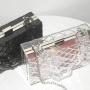Transparent Evening luxury Shoulder handbags Crossbody clutch acrylic chain bags womens pvc purses clear black