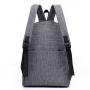 2024 Trendy Pure Color Canvas School Bag College Style Backpack Men's Fashion Travel Bag Backpack