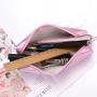 Gelory Hot Style Holographic Laser PU Leather Pencil Case Wholesale Custom Laser Pouch Bag For Girl