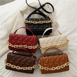 Lady Designer Bags Fashion Korean Diamond Lattice Bag Golden Chain Fashion Single Shoulder Messenger Small Square Flap Purses