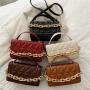 Lady Designer Bags Fashion Korean Diamond Lattice Bag Golden Chain Fashion Single Shoulder Messenger Small Square Flap Purses