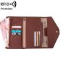 ZX049RFID Card Holder Long Wallet Anti-theft Travel Passport Holder Bag PU Leather Slim Card Holder Simple Coin Wallet