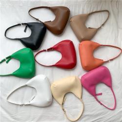 2023 Women's Bags Casual Simple Girls Women's Shoulder Bags Fashion Hand Bags Ladies Crescent Shape PU Leather Handbag