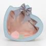 Hot selling sweet heart clear ita bag with glitter PVC window custom design ita bag