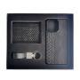 OEM Custom Hot Sales Luxury Genuine Snake Skin Leather Gift Sets Card Holder Keychain Mobile Phone Back Case For Iphone 13 14 15