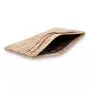 Luxury smart card holder cork leather slim rfid blocking card holder mens leather sim card holder