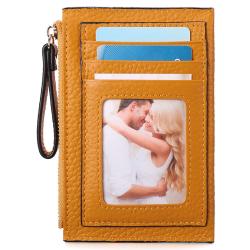 Ultra-Thin Mini Pu Coin Purse Id Card Driver'S License Leather Case Multi-Functional Storage Bag Card Holder
