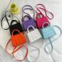 Simple Candy Color Summer Portable Women Handbags Indentation Casual Small Square Bag Niche Design Mini Womens Shoulder Bags