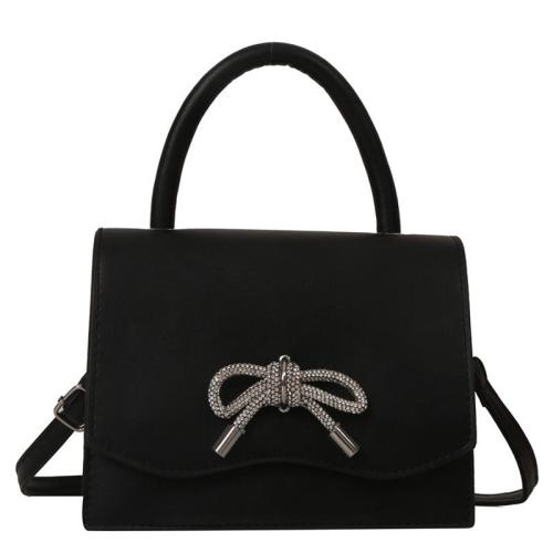 HR584 Women's Handbag PU Leather New Fashion Design Buckle Small Square Shoulder Bag Diamond Bow Versatile Luxury Handbag
