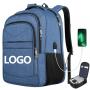 custom logo waterproof travel back pack for students school bags business laptops backpack with usb charger port