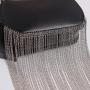 Artificial Leather Zipper Handbag Ladies Bolsos Oval Chain Mobile Phone Bag Pure Color Tassel Cross Body Bag