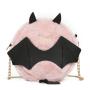 Cute flush bat design girls chain shoulder bag custom lovely fake fur women crossbody bag