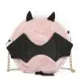 Cute flush bat design girls chain shoulder bag custom lovely fake fur women crossbody bag