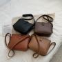 2024 New Design Women's Vintage Lady Style Messenger Bags PU Leather Tote Hand Bag with  Embroidery Decorations