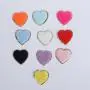 Keymay RTS Personalized Gift Lightweight Gold Glitter Small Large Embroidery Self-Adhesive Heart Stickers Heart Chenille Patch