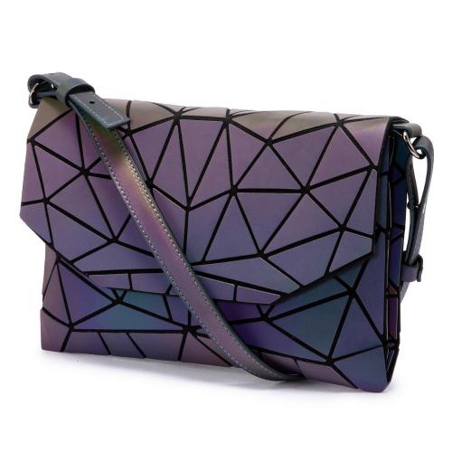LOVEVOOK 2023 stylish crossbody bags fashion Geometric luminous PU leather shoulder purse women ladies messenger bags