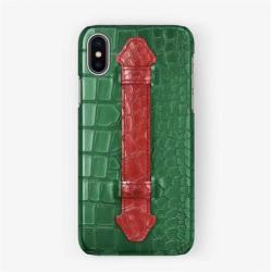 Ins Hot Sales Genuine Leather Embossed Crocodile Pattern Mobile Cell Phone Case Cover With Handle For Iphone 12 13 14 15 pro max