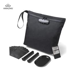 Premium Odor Proof Pouch Activated Carbon Lining Black Smell Proof Zip Bags