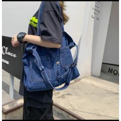 ZR620 Woman Bag Denim Fashion Scarves Female Working Comfortable Portable Shoulder Underarm Bag Girl Versatile Tote Bag Shopping