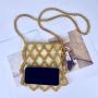 Custom Wholesale New Summer Handbag Casual Beaded Handbag Hollow Imitation Pearl High Quality Hand Woven Bag