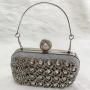 Wholesale trendy small handbags ladies purse gold evening bag rhinestone party bags women elegant bag