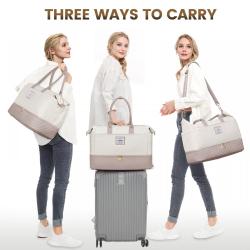 LOVEVOOK Wholesale Travel Duffle Bag with packing cubes & Shoe Compartment Gym Sports Bag Waterproof travelling Weekender bag