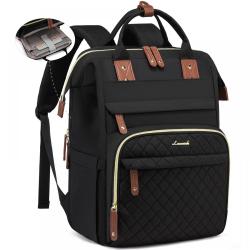 LOVEVOOK 14 15.6 17 Inch Student School Book Bags with USB Port Womens Fashion Casual Waterproof Laptop Backpack for Woman Girls