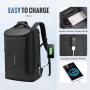 LOVEVOOK 2022 wholesale custom Waterproof Tech Backpack with USB for men college Business travel 15.6 17inch laptop backpacks