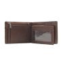 Factory Wholesale Business Travel Waterproof RFID Genuine Leather Men Money Clip Card Wallet With Double Flap Design