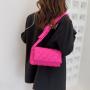 Rhombus small bag women's 2023 New embroidered thread large capacity shoulder bag messenger bag