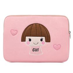 New Product Stylish and Cute Cotton Pink Kindle Protection Case Fashionable Laptop Bag Polyester Tablet Pouch Sleeve for Ladies