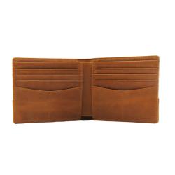 High quality crazy horse genuine leather wallet leisure mix canvas wallet for men RFID blocking