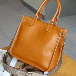 Vegetable tanned leather crossbody retro genuine leather women's bag