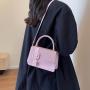 HR463 Women's Handbag Personalized Splicing Trend New Portable Bag Simple and Fashion One Shoulder Crossbody Small Square Bag
