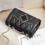 Lock Chain Diamond Shoulder Messenger Bags Elegant Female Small Square Bag Leather Women Handbags Ladies
