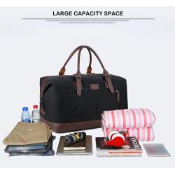 Customized Large Capacity Outdoor Overnight Weekender Carry on Shoulder Duffle Bag for Men Canvas Travel Duffel Bag