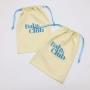 Custom Logo Printed Natural Cotton Baby Clothes Toy Storage Packaging Bag Gift Pouch Muslin Drawstring Cotton Dust Bag