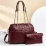 A Set Of Two Newest Diamond Lattice Chain Ladies Hand Bags Fashion Simple Bolsos Mujer Crossbody Bag 2024 Designer Women Bags